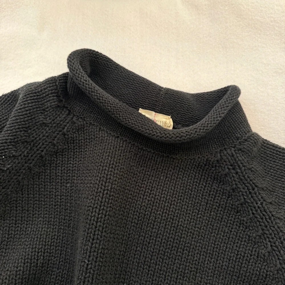 J. Crew Vintage Black Knit Rollneck Turtleneck Sweater - Picture 5 of 5